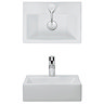 Bauhaus - Gerona 1 Tap Hole Countertop or Wall Mounted Basin - 425 x 305mm Profile Large Image
