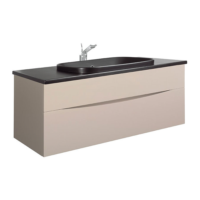 Bauhaus - Glide II 100 Unit with Plus+Ton Ceramic Worktop & Black Basin - Calico Large Image