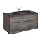 Bauhaus - Glide II 100 Unit with Plus+Ton Ceramic Worktop & Black Basin - Driftwood Large Image