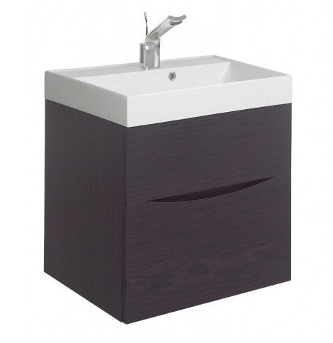 Bauhaus - Glide II Vanity Unit and Basin - Wenge - 3 size options Large Image