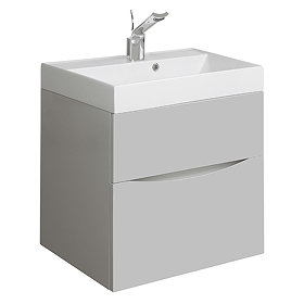 Bauhaus Glide II Vanity Unit and Basin - Storm Grey Large Image