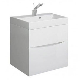 Bauhaus - Glide II Vanity Unit and Basin - White Gloss - 3 size options Medium Image