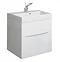 Bauhaus - Glide II Vanity Unit and Basin - White Gloss - 3 size options Large Image