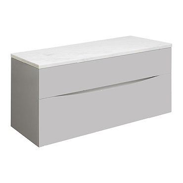 Bauhaus Glide II Vanity Unit + Marble Worktop - Storm Grey  Profile Large Image