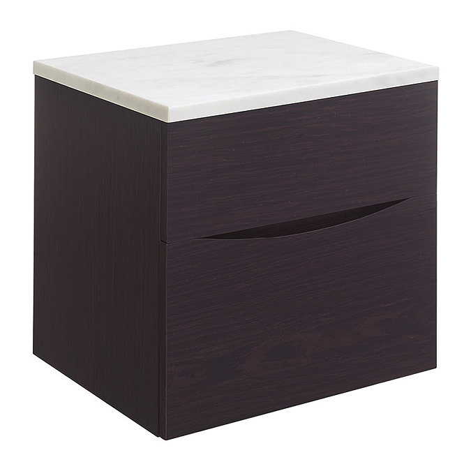 Bauhaus Glide II Vanity Unit + Marble Worktop - Wenge Large Image