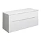 Crosswater Glide II Wall Hung Countertop Vanity Unit - White Gloss - 1000mm Marble Worktop Large Ima