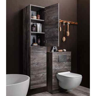 Bauhaus - Glide II Wall Hung Tower Unit - Driftwood - GL3516FDW  Profile Large Image