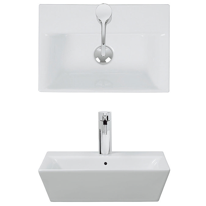 Bauhaus - Laguna 1 Tap Hole Countertop or Wall Mounted Basin - 450 x 305mm Profile Large Image