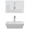 Bauhaus - Laguna 1 Tap Hole Countertop or Wall Mounted Basin - 450 x 305mm Profile Large Image