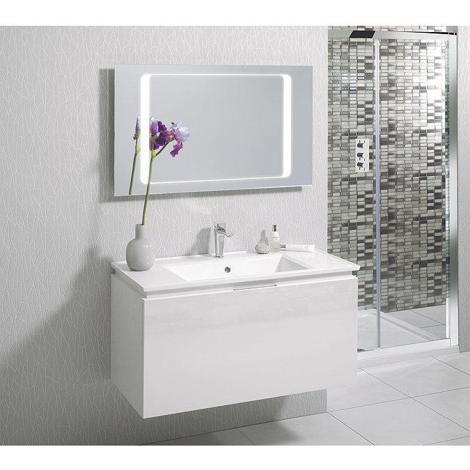 Bauhaus - Linea 80 LED Back Lit Mirror with Demister Pad - MF8060A Feature Large Image