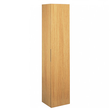 Bauhaus - Linea Wall Hung Tower Unit - Spanish Oak - LN3516FSO Profile Large Image