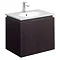 Bauhaus - Linea Wall Hung Vanity Unit with Round Basin - Blackwood - 4 Size Options Large Image