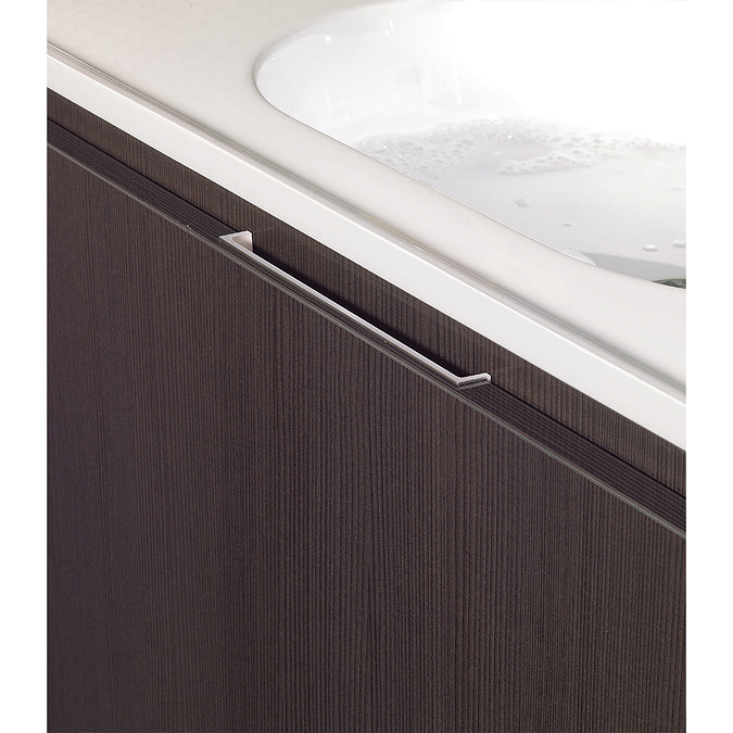 Bauhaus - Linea Wall Hung Vanity Unit with Round Basin - Graphite - 4 Size Options additional Large Image