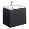 Bauhaus - Linea Wall Hung Vanity Unit with Round Basin - Graphite - 4 Size Options Large Image