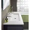 Bauhaus - Linea Wall Hung Vanity Unit with Square Basin - Spanish Oak - 4 Size Options Profile Large Image