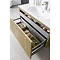Bauhaus - Linea Wall Hung Vanity Unit with Square Basin - Spanish Oak - 4 Size Options In Bathroom Large Image