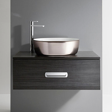 Bauhaus Pearl Platinum Countertop Basin - 450 x 350mm Profile Large Image