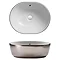 Bauhaus Pearl Platinum Countertop Basin with Overflow - 450 x 350mm Large Image