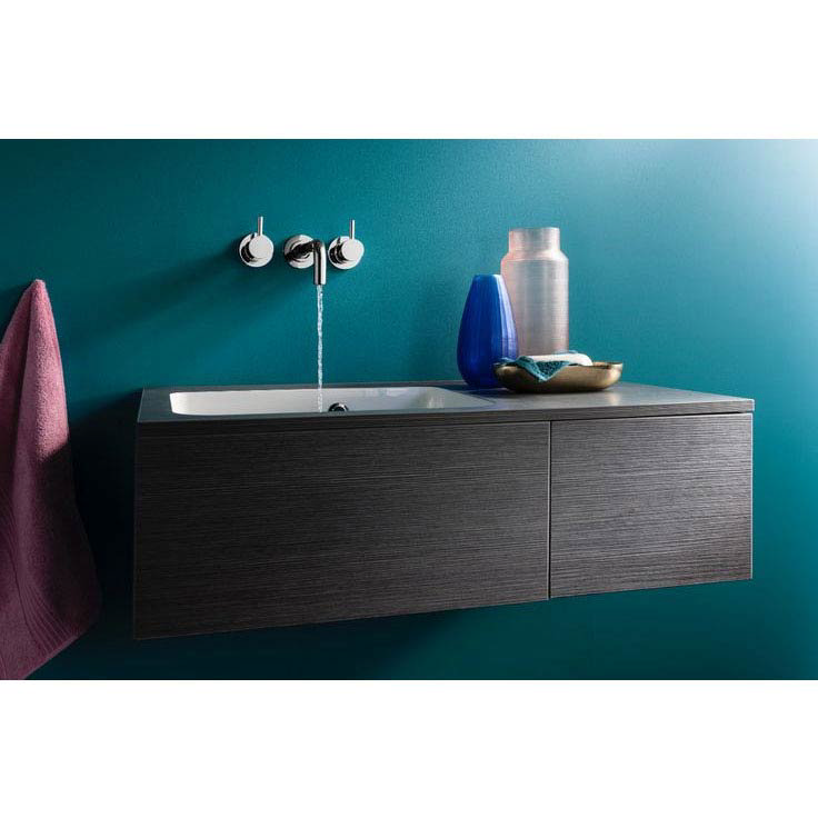 Bauhaus Pier Wall Hung Console Unit & Basin - Ebony Newest Large Image