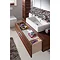 Bauhaus - Seattle Single Drawer Wall Hung Console Unit - Walnut - 3 Size Options Feature Large Image