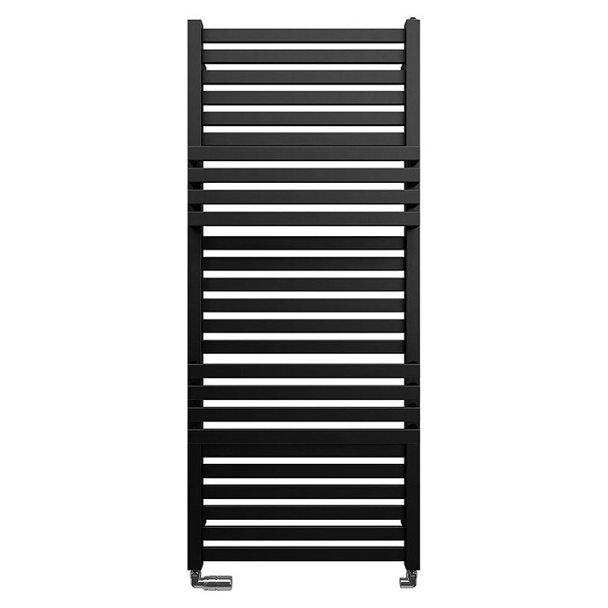 Bauhaus Seattle Towel Rail - 500 x 1185mm - Metallic Black Matte Large Image