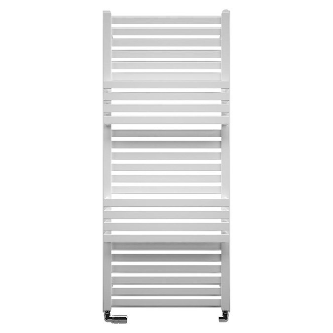Bauhaus Seattle Towel Rail - 500 x 1185mm - Soft White Matte Large Image