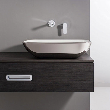 Bauhaus - Serene Platinum Countertop Basin - 580 x 350mm Profile Large Image