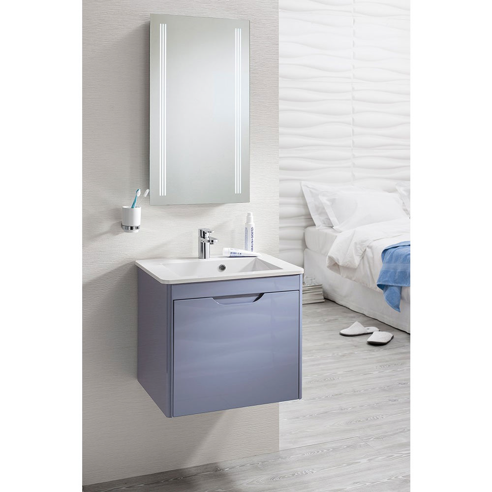 Bauhaus Solo Wall Hung Single Drawer Vanity Unit Azure Online Now