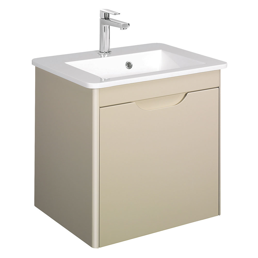 Bauhaus Solo Wall Hung Single Drawer Vanity Unit and Basin Calico
