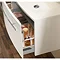 Bauhaus - Stream Wall Hung Vanity Unit with Basin - American Walnut - 3 Size Options In Bathroom Lar