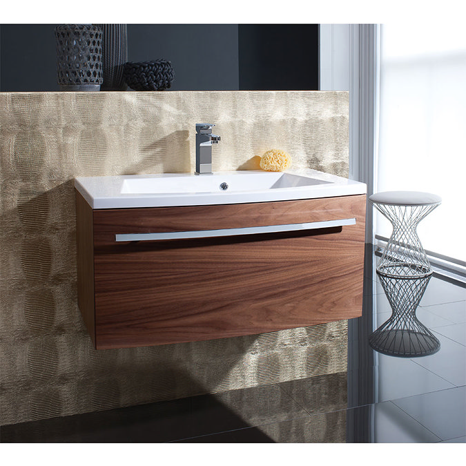 Bauhaus - Stream Wall Hung Vanity Unit with Basin - White Gloss - Various Size Options Standard Larg