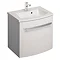 Bauhaus - Stream Wall Hung Vanity Unit with Basin - White Gloss - Various Size Options Large Image