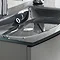 Bauhaus Svelte 120 Two Drawer Vanity Unit & Charcoal Glass Basin - Storm Grey Matt Feature Large Im
