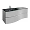 Bauhaus Svelte 120 Two Drawer Vanity Unit & Charcoal Glass Basin - Storm Grey Matt Large Image