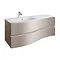 Bauhaus Svelte 120 Two Drawer Vanity Unit & Ice White Glass Basin - Matt Coffee Large Image