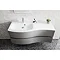 Bauhaus Svelte 120 Two Drawer Vanity Unit & Ice White Glass Basin - Storm Grey Matt  Profile Large I