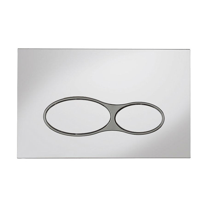 Bauhaus Svelte Chrome Dual Flush Plate - SEFLUSHC Large Image