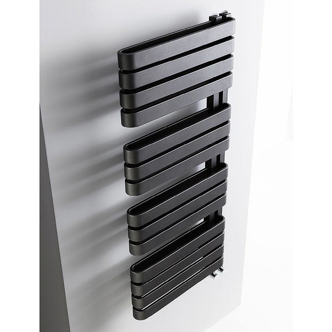 Bauhaus Svelte Towel Rail - 500 x 1100mm - Metallic Black Matte Feature Large Image