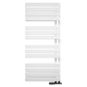 Bauhaus Svelte Towel Rail - 500 x 1100mm - Soft White Matte Profile Large Image