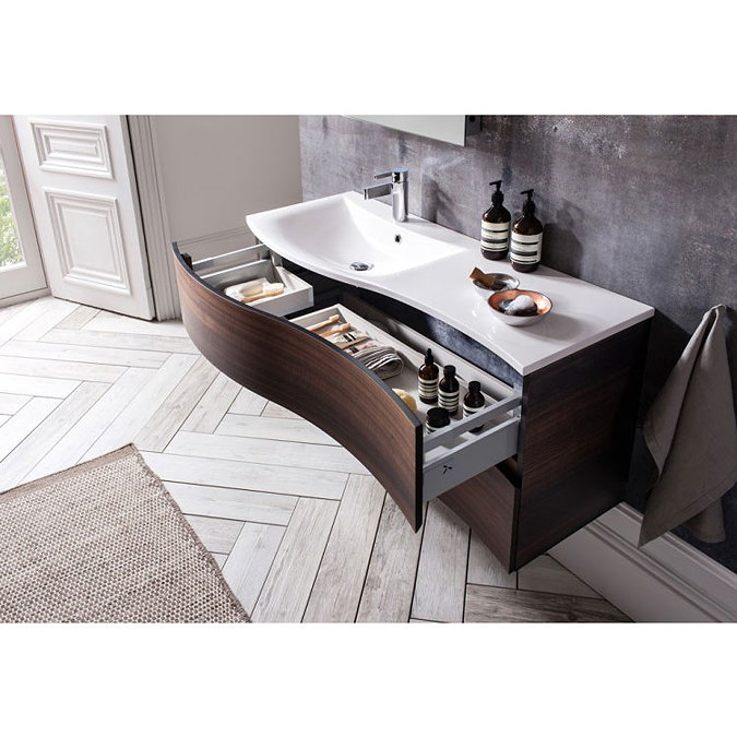 Bauhaus - Svelte Two Drawer Vanity Unit & Basin - Eucalyptus In Bathroom Large Image