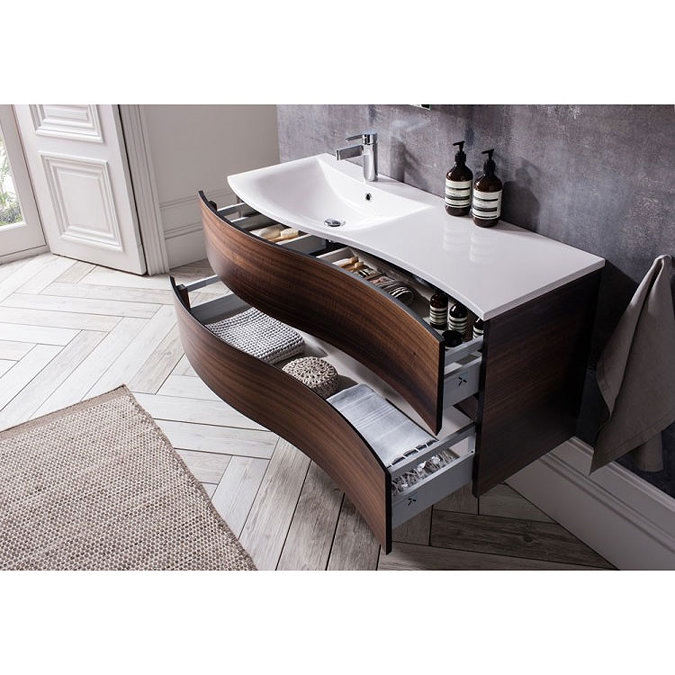 Bauhaus - Svelte Two Drawer Vanity Unit & Basin - Eucalyptus Newest Large Image