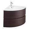Bauhaus - Svelte Two Drawer Corner Unit & Basin - Eucalyptus Large Image