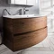 Bauhaus - Svelte Two Drawer Vanity Unit & Basin - American Walnut Feature Large Image