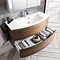 Bauhaus - Svelte Two Drawer Vanity Unit & Basin - American Walnut Standard Large Image