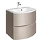 Bauhaus - Svelte Two Drawer Vanity Unit & Basin - Matt Coffee Large Image