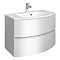 Crosswater - Svelte 80 Two Drawer Vanity Unit & Basin - White Gloss Large Image