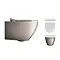 Bauhaus - Svelte Wall Hung Pan with Soft Close Seat - Platinum Profile Large Image