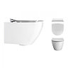 Bauhaus - Svelte Wall Hung Pan with Soft Close Seat - White Profile Large Image