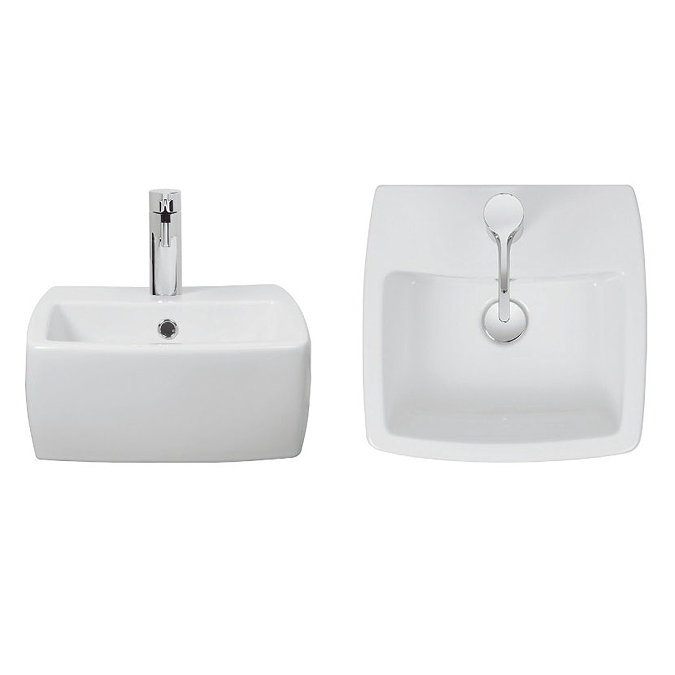 Bauhaus - Touch 40 1 Tap Hole Countertop or Wall Mounted Basin - 400 x 400mm Profile Large Image
