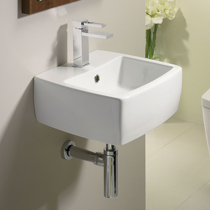 Bauhaus - Touch 40 1 Tap Hole Countertop or Wall Mounted Basin - 400 x 400mm Feature Large Image
